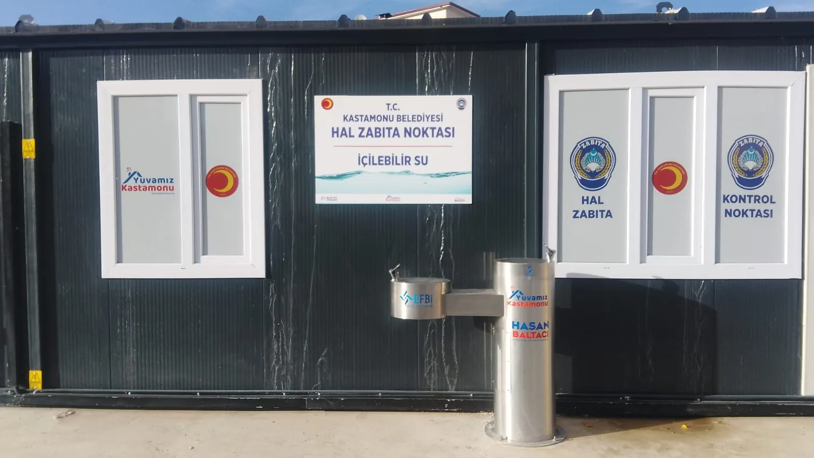 Kastamonu Belediyesi’nden Yeni Hizmet: EFBİ Model Açık Alan İçme Suyu Çeşmesi Hal Zabıta Noktasında Hizmete Alındı