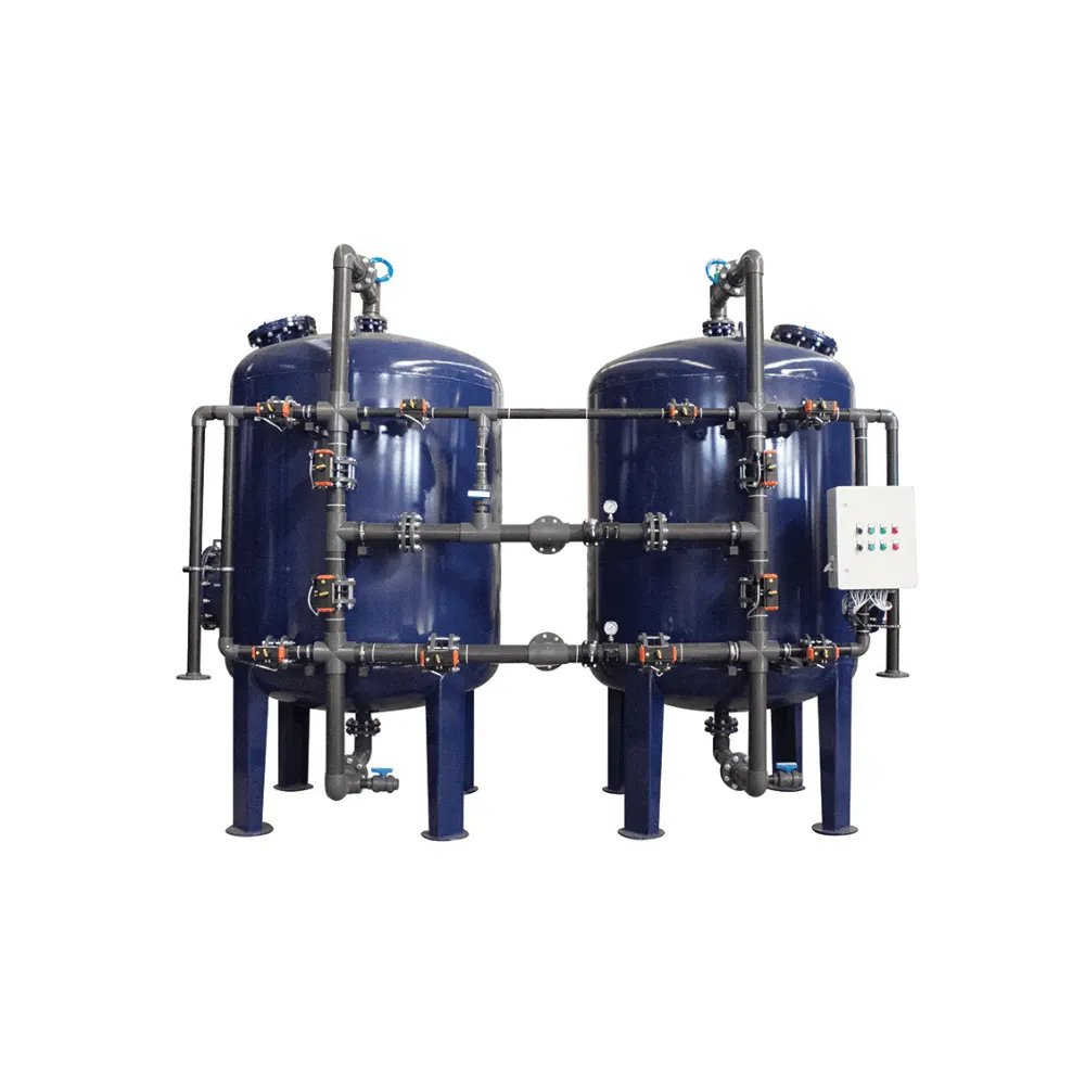 SURFACE PIPED TANDEM SOFTENING SYSTEMS WITH STEEL TANKS